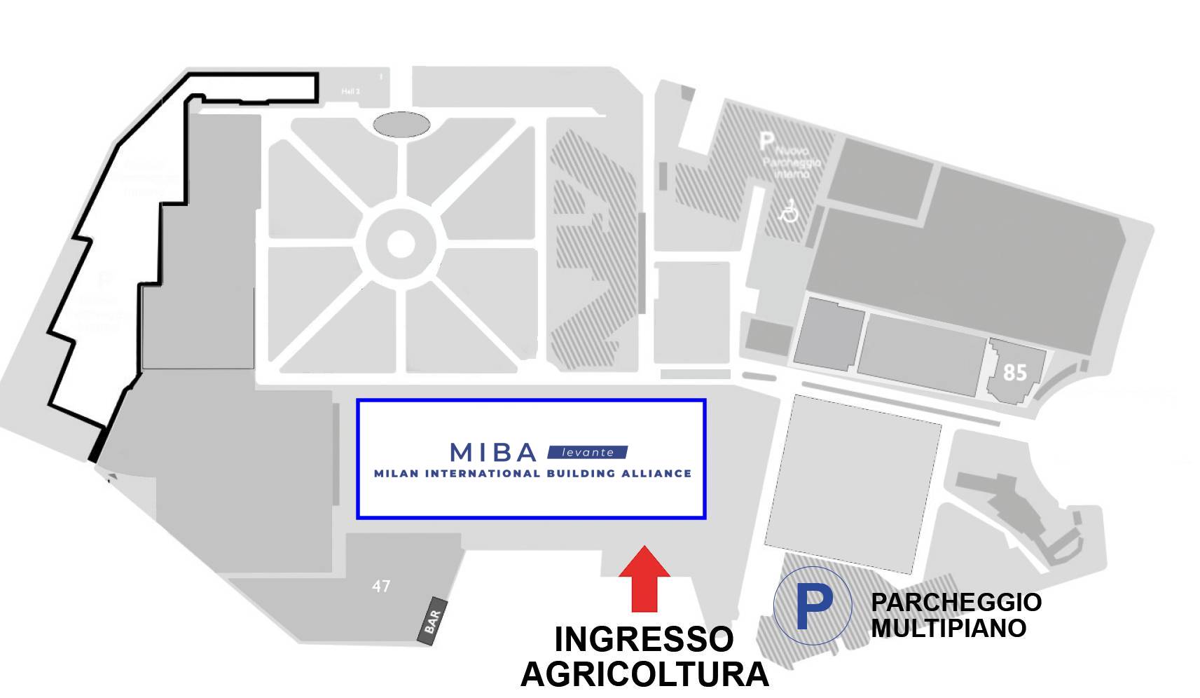 Pianta Fiera del Levante Bari